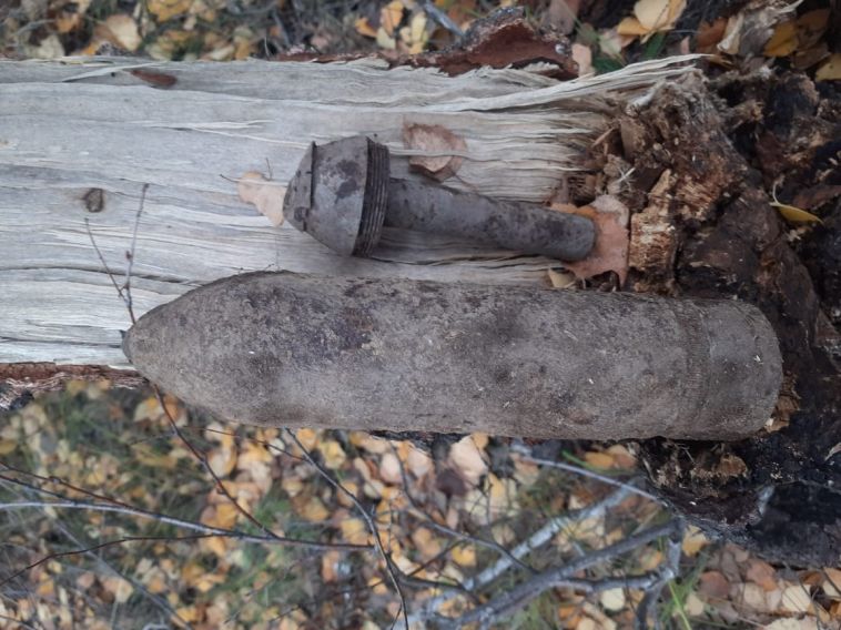 На Южном Урале местные жители нашли опасный артиллерийский снаряд