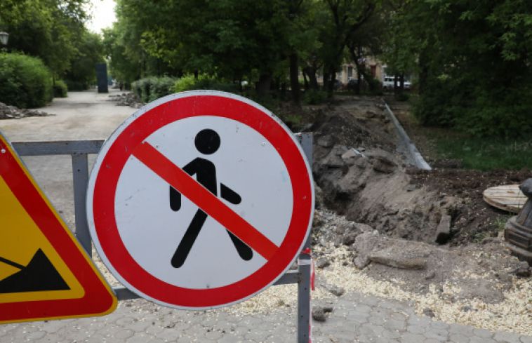 С приходом благоприятной погоды стартовали строительные работы в сквере имени Лермонтова
