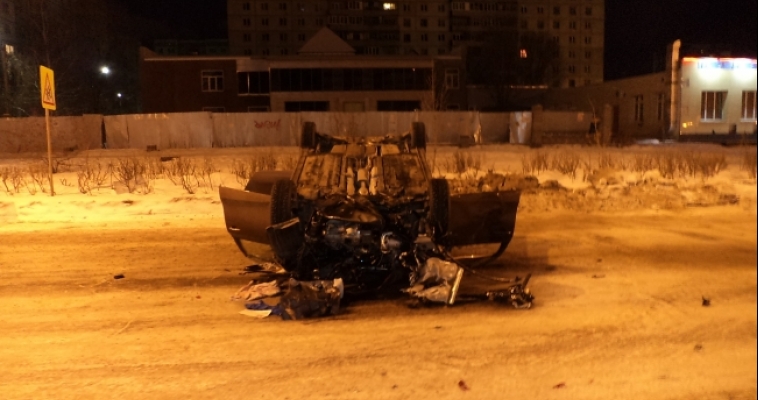 За рулём перевернувшегося авто на проспекте Ленина находился пьяный водитель