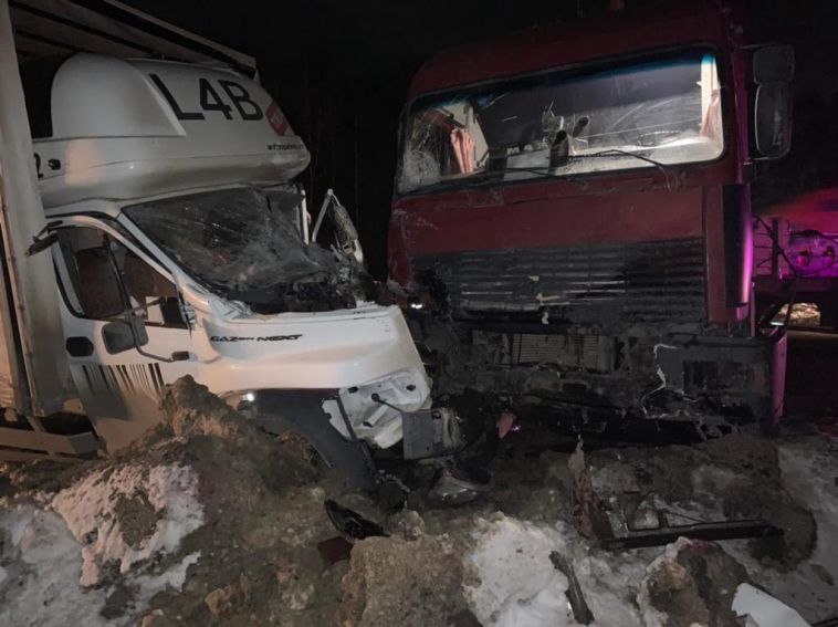 В Челябинской области столкнулись два грузовика