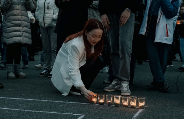 В парке у Вечного огня состоялась акция, посвящённая памяти павших в годы Великой Отечественной войны