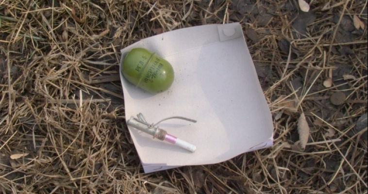 В парке на Набережной магнитогорцы обнаружили гранату в коробке