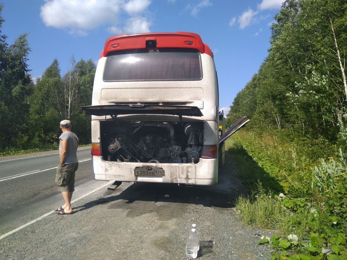 Пассажирка загоревшегося автобуса на трассе рассказала о ЧП
