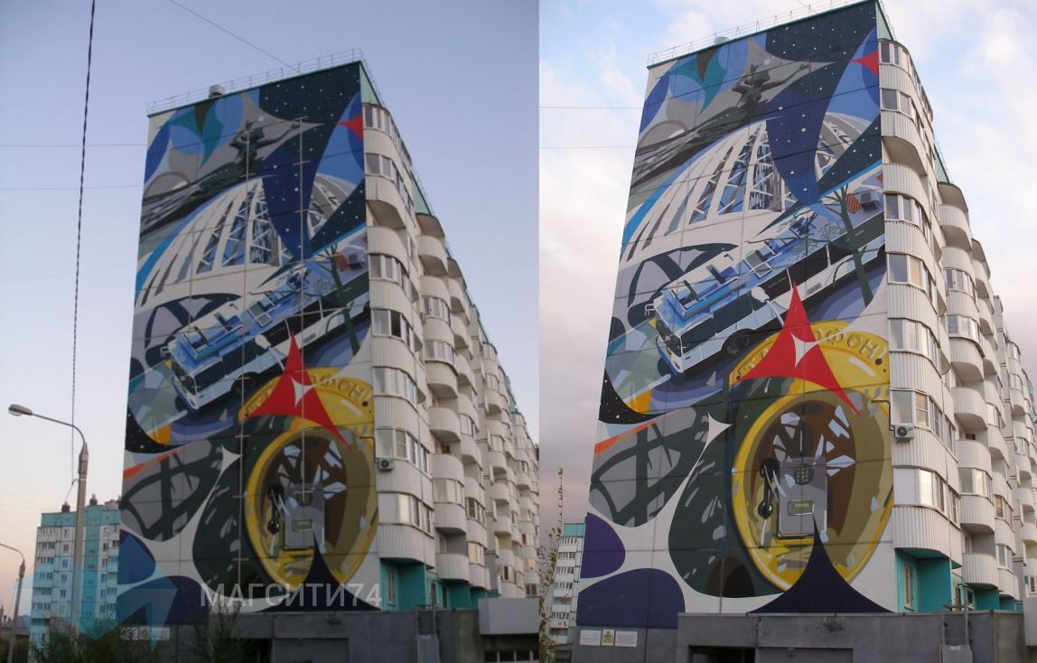 Коммунальщики отреставрировали граффити на Советской
