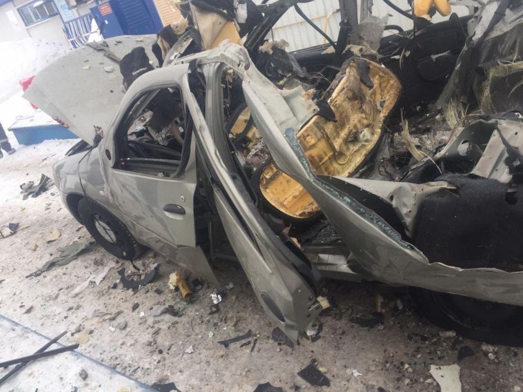 В Башкирии на заправке взорвался автомобиль