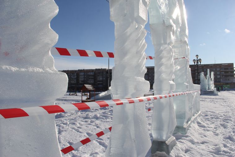 Ледовый городок на главной городской площади закрыли