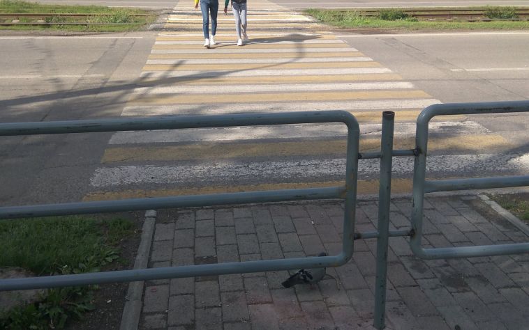 На улице Грязнова дорогу пешеходам преградил забор
