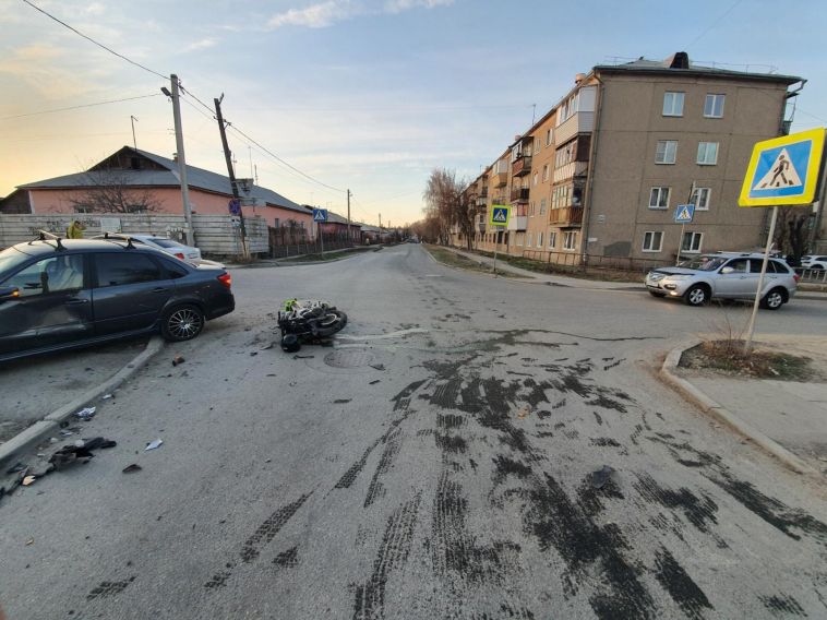 В Магнитогорске в ДТП пострадал пьяный мотоциклист