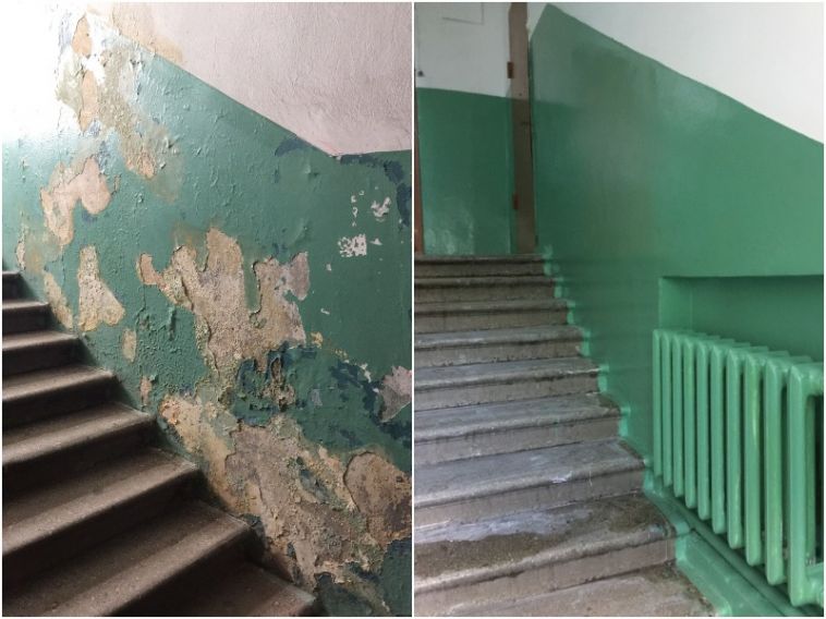 В Магнитогорске отремонтировали некоторые лестничные клетки