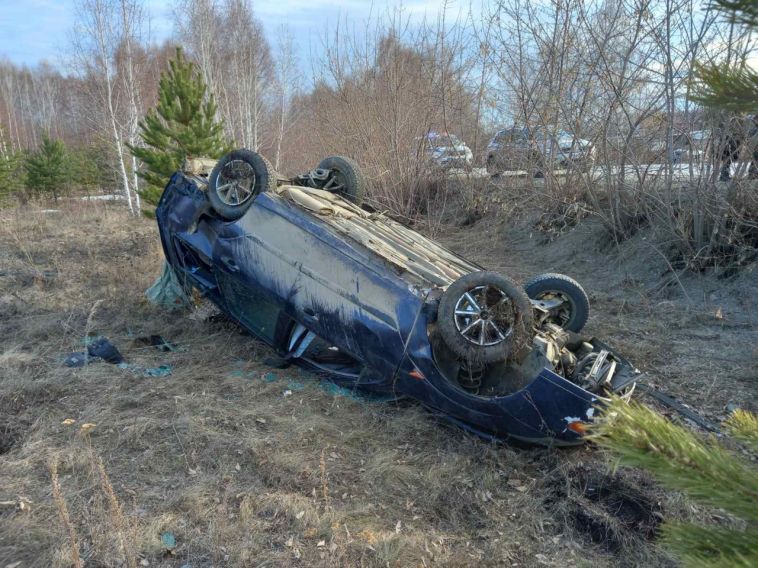 В Челябинской области пьяный водитель с детьми вылетел в кювет